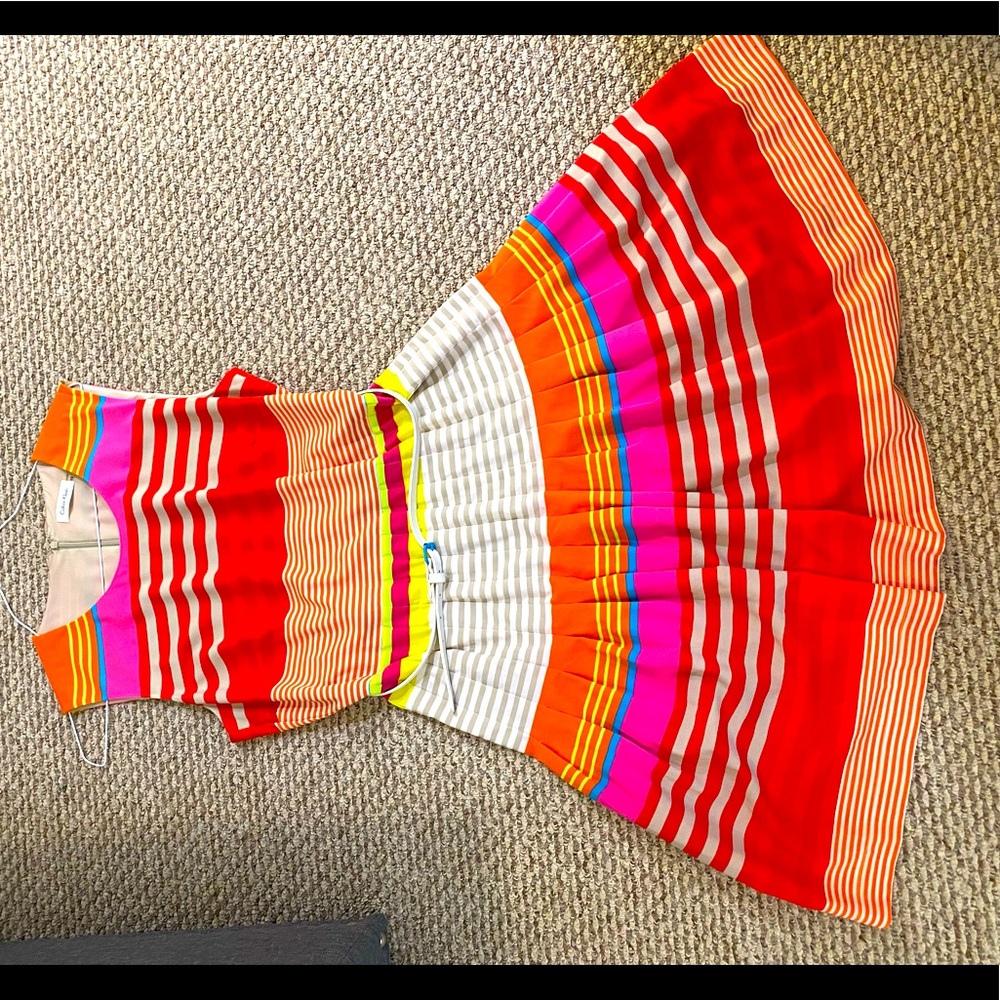 Calvin Klein Colorful Dress with Belt